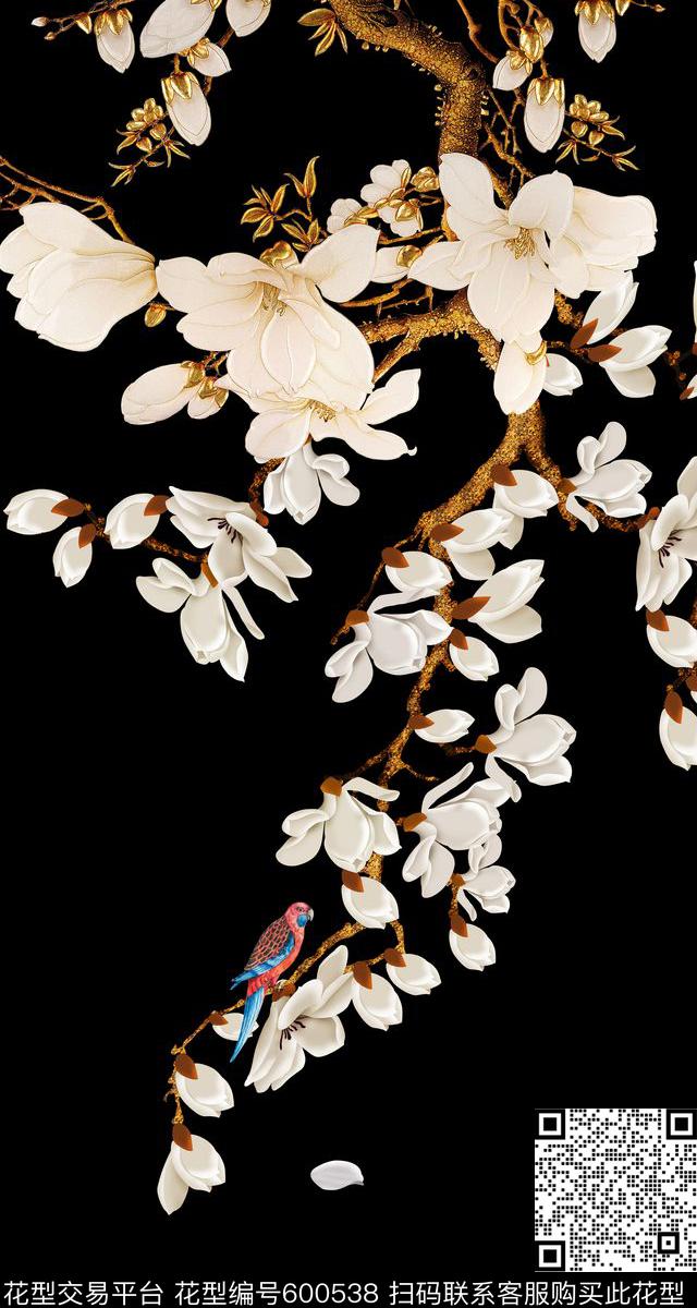 民族风定位花旗袍数码印花华亿平台下载（图片编号: 600538） - 瓦栏（Walan）