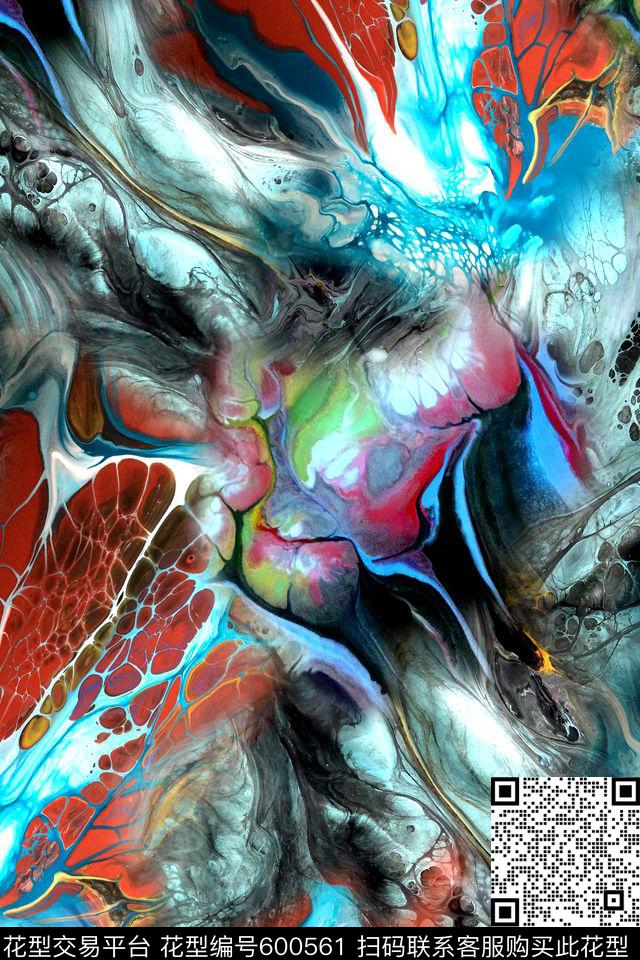 抽象几何矿石数码印花华亿平台下载（图片编号: 600561） - 瓦栏（Walan）