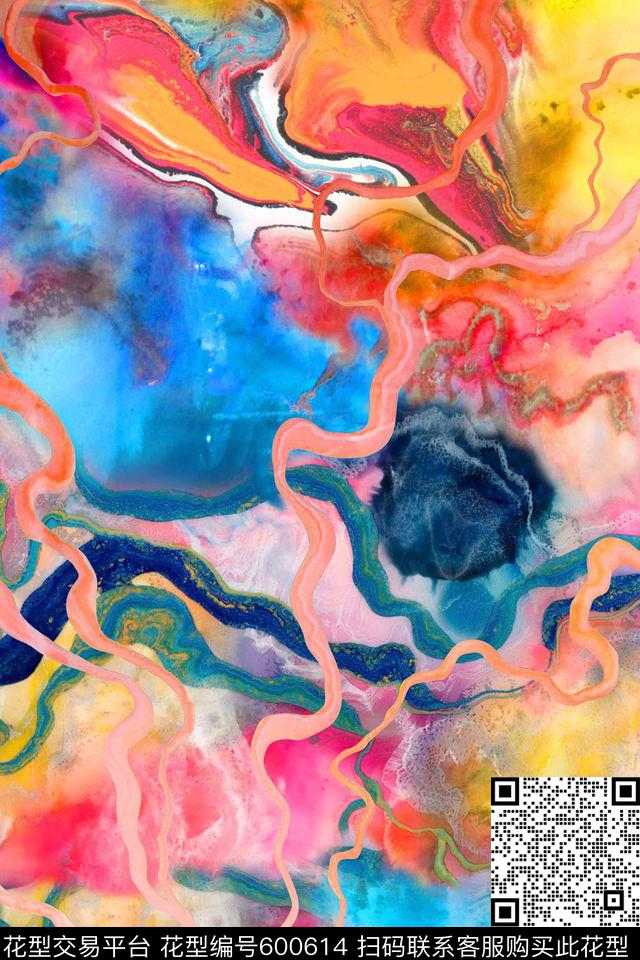 七彩矿石岩石抽象纹理数码印花华亿平台下载（图片编号: 600614） - 瓦栏（Walan）