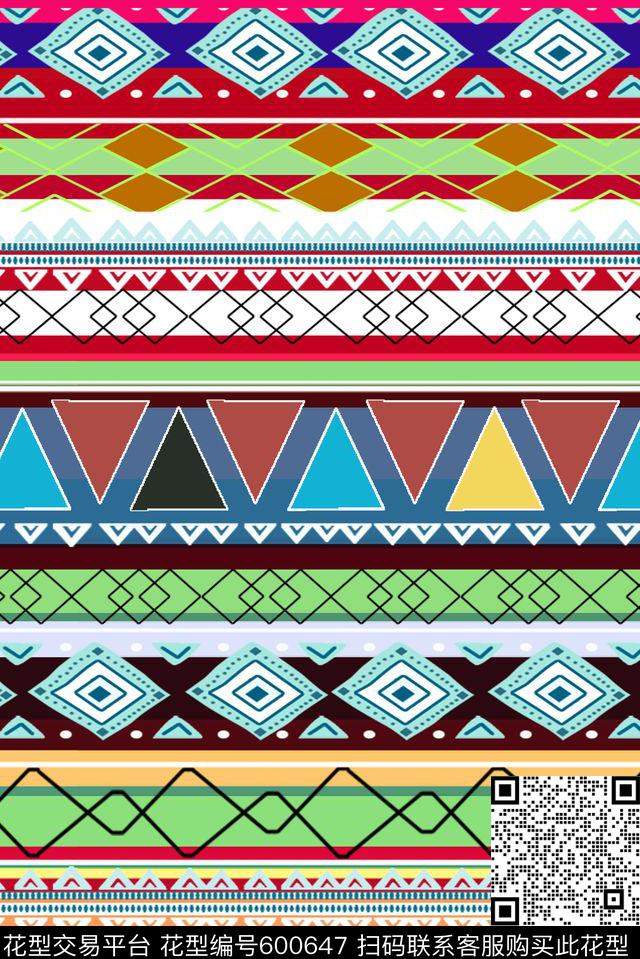 零点--女装纹理波西米亚数码印花华亿平台下载（图片编号: 600647） - 瓦栏（Walan）