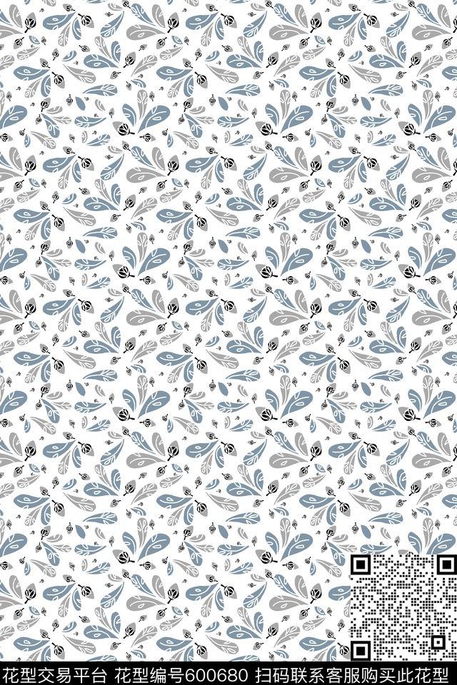 男装衬衫小碎花传统印花华亿平台下载（图片编号: 600680） - 瓦栏（Walan）