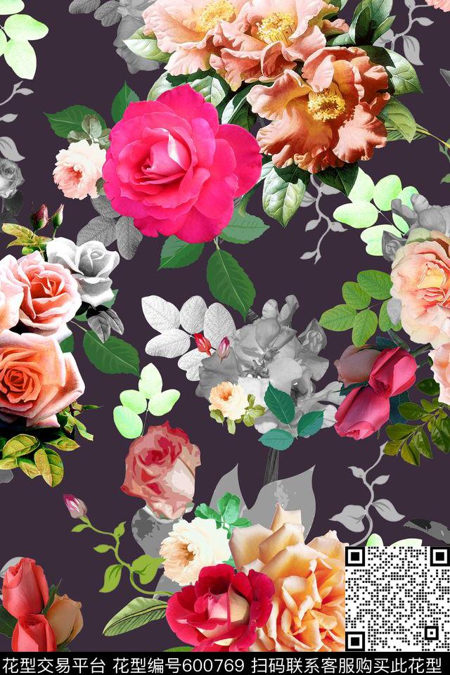 华丽大气定位数码印花华亿平台下载（图片编号: 600769） - 瓦栏（Walan）