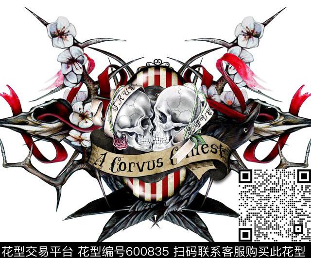 骷髅灵异　花印花华亿平台下载（图片编号: 600835） - 瓦栏（Walan）