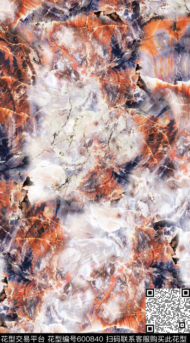 纹理抽象大理石数码印花华亿平台下载（图片编号: 600840） - 瓦栏（Walan）