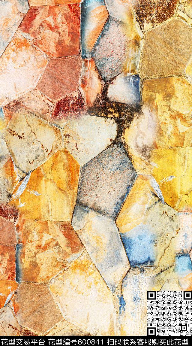 抽象纹理大理石数码印花华亿平台下载（图片编号: 600841） - 瓦栏（Walan）