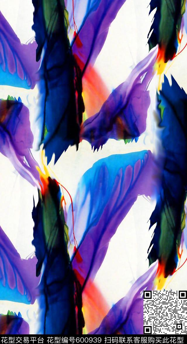 手绘水彩纹理水彩笔刷纹理水彩纹理花数码印花华亿平台下载（图片编号: 600939） - 瓦栏（Walan）