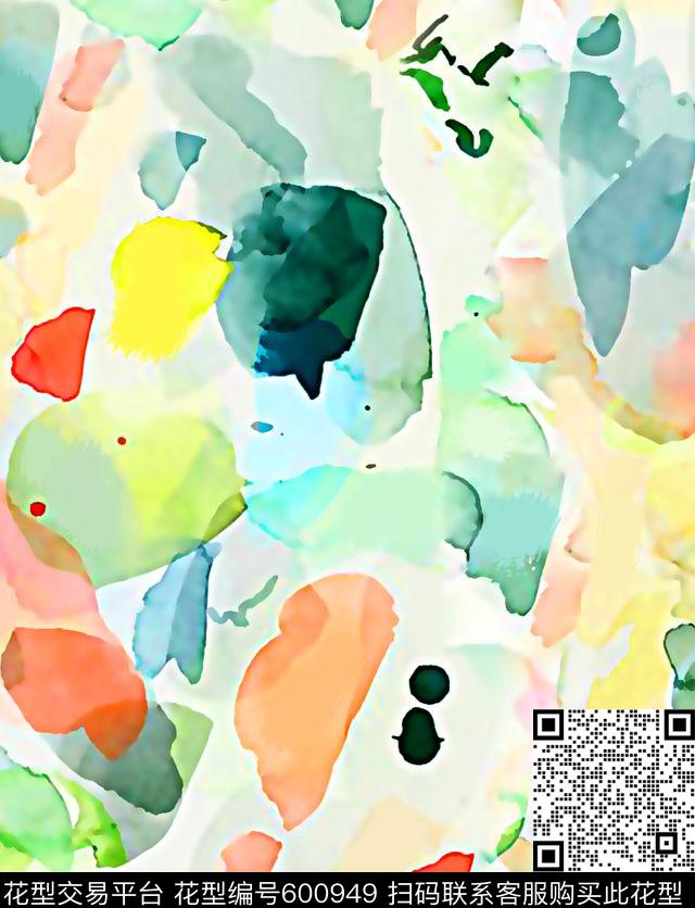 彩色纹理水彩笔刷纹理手绘水彩纹理数码印花华亿平台下载（图片编号: 600949） - 瓦栏（Walan）
