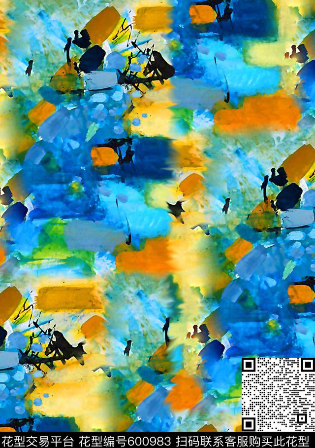 彩色纹理手绘水彩纹理水彩笔刷纹理数码印花华亿平台下载（图片编号: 600983） - 瓦栏（Walan）