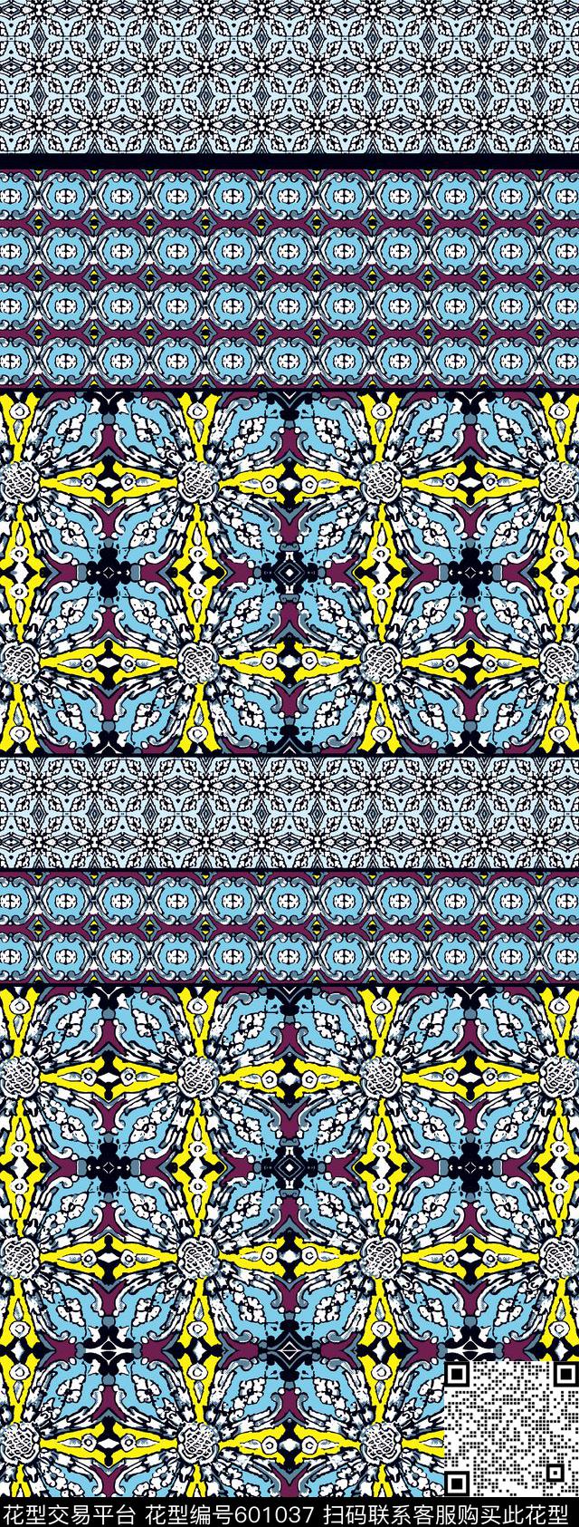 中东波西米亚几何波普传统印花华亿平台下载（图片编号: 601037） - 瓦栏（Walan）