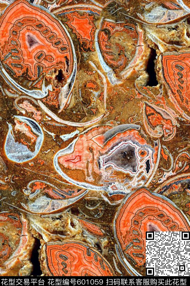 抽象纹理大理石纹女装数码印花华亿平台下载（图片编号: 601059） - 瓦栏（Walan）