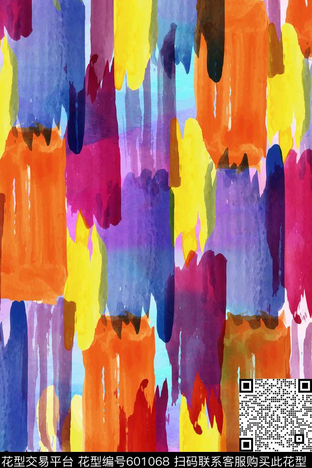 水彩笔触色块笔触水彩肌理数码印花华亿平台下载（图片编号: 601068） - 瓦栏（Walan）