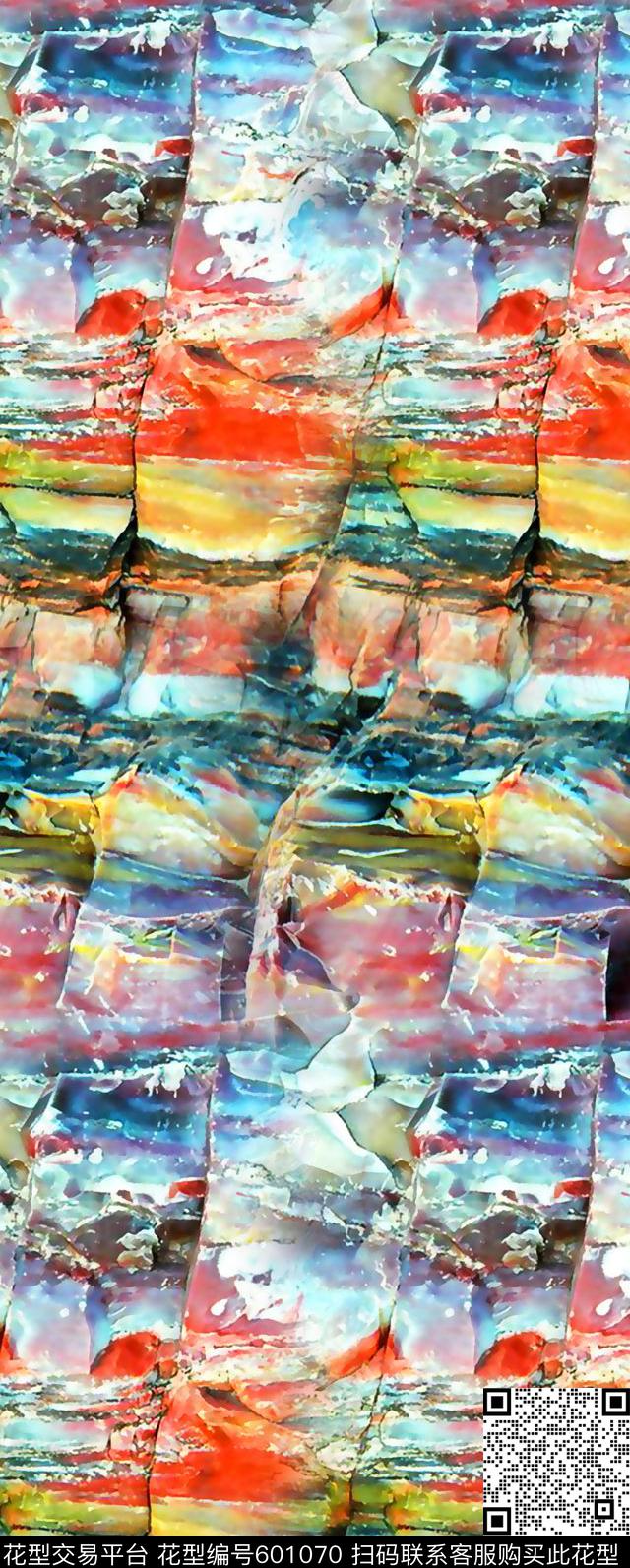 岩石纹理彩色自然岩石纹理数码印花华亿平台下载（图片编号: 601070） - 瓦栏（Walan）