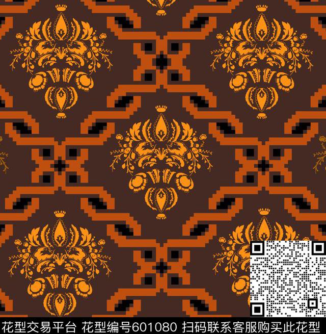 沙发布（欧式纹理）中东传统印花华亿平台下载（图片编号: 601080） - 瓦栏（Walan）
