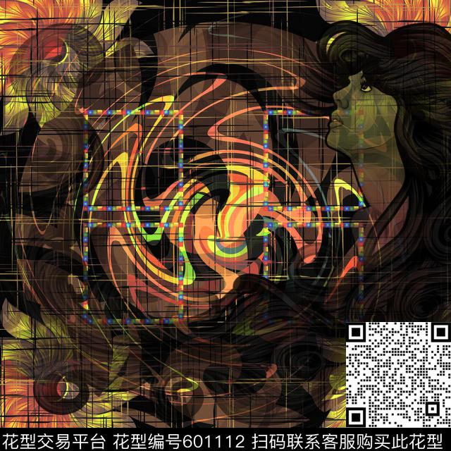 印象派与野兽派思想表现夸张表达神秘感数码印花华亿平台下载（图片编号: 601112） - 瓦栏（Walan）