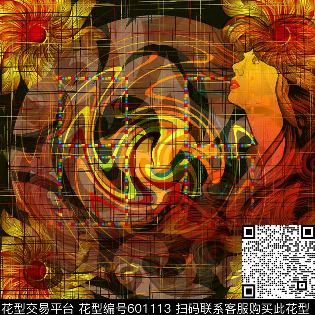 印象派与野兽派思想表现夸张表达神秘感数码印花华亿平台下载（图片编号: 601113） - 瓦栏（Walan）