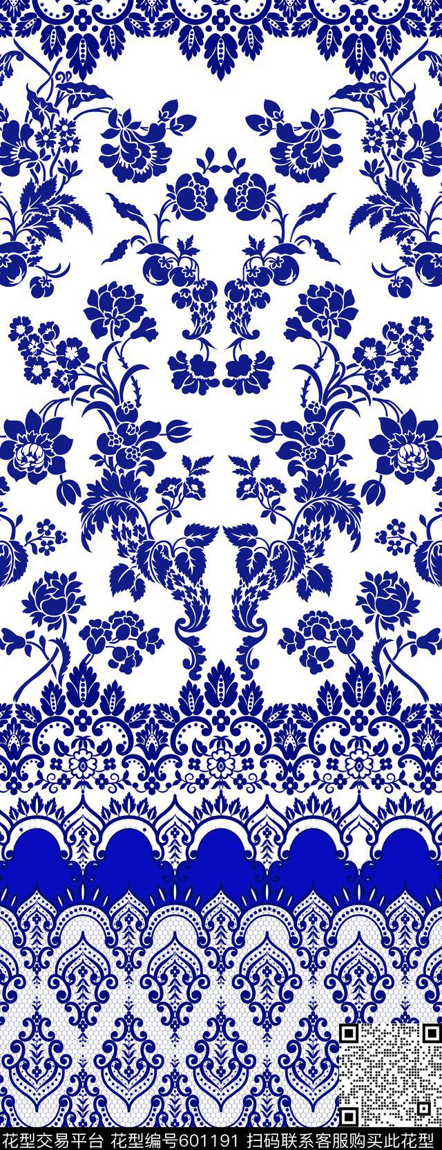 民族风定位青花瓷传统印花华亿平台下载（图片编号: 601191） - 瓦栏（Walan）