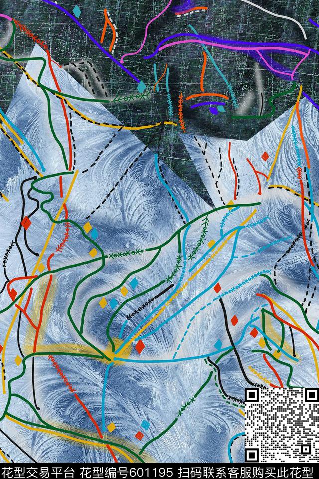 几何肌理抽象数码印花华亿平台下载（图片编号: 601195） - 瓦栏（Walan）