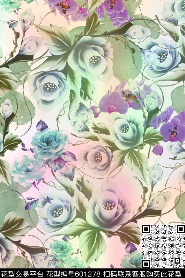 零点--女装数码大花数码印花华亿平台下载（图片编号: 601278） - 瓦栏（Walan）