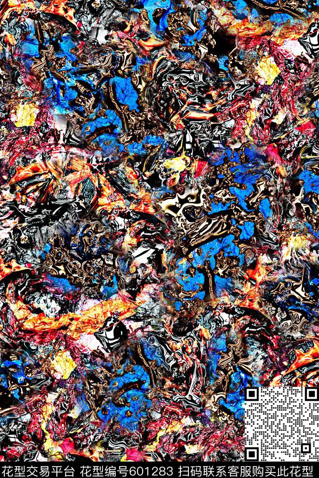 彩色金属纹理抽象肌理纹夹克外套印花数码印花华亿平台下载（图片编号: 601283） - 瓦栏（Walan）