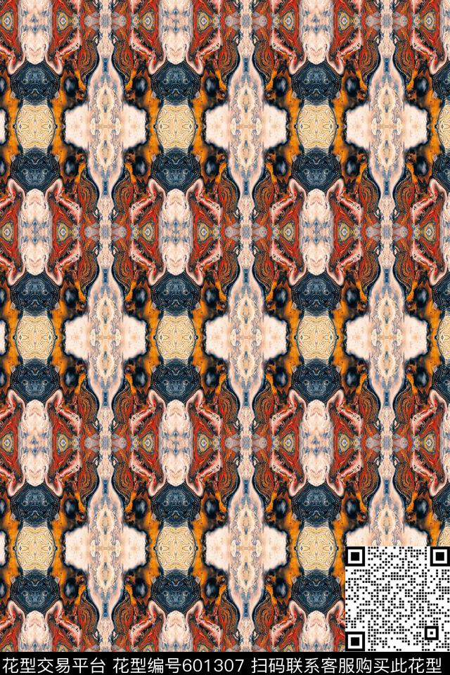 抽象手绘山石纹理数码印花华亿平台下载（图片编号: 601307） - 瓦栏（Walan）