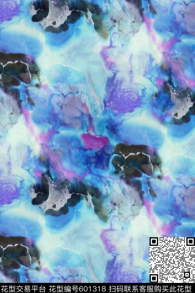 抽象山石纹理水彩数码印花华亿平台下载（图片编号: 601318） - 瓦栏（Walan）