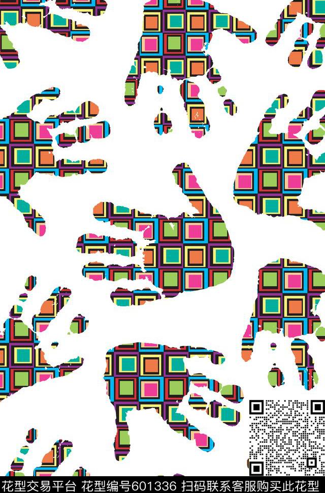 不规则几何小方块马赛克传统印花华亿平台下载（图片编号: 601336） - 瓦栏（Walan）