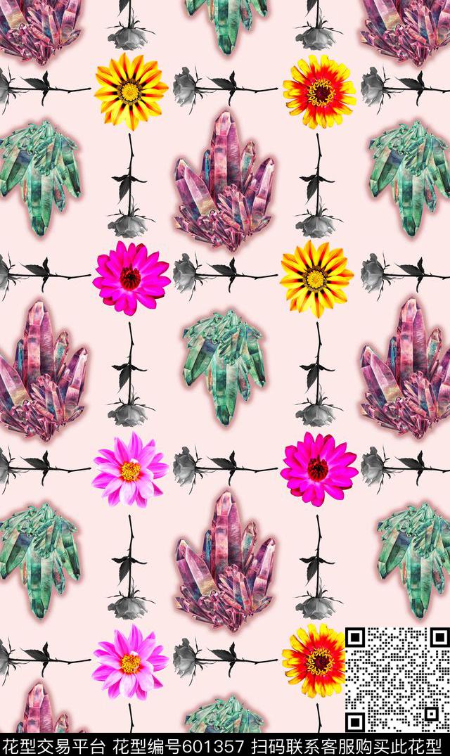 玫瑰花荷花莲花数码印花华亿平台下载（图片编号: 601357） - 瓦栏（Walan）