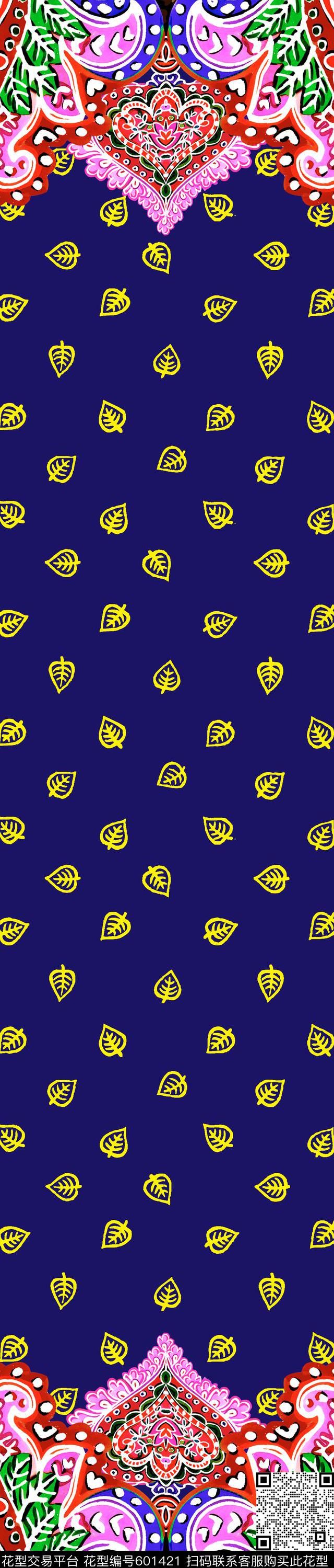 双边定位印花波西米亚佩斯利传统印花华亿平台下载（图片编号: 601421） - 瓦栏（Walan）