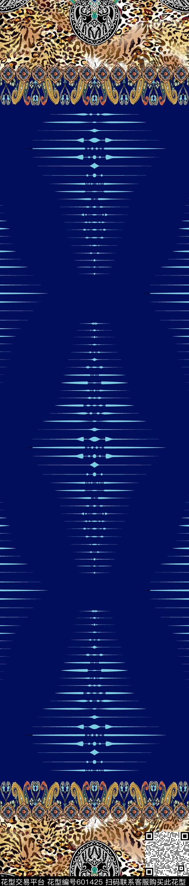 动物纹双边定位印花豹纹传统印花华亿平台下载（图片编号: 601425） - 瓦栏（Walan）