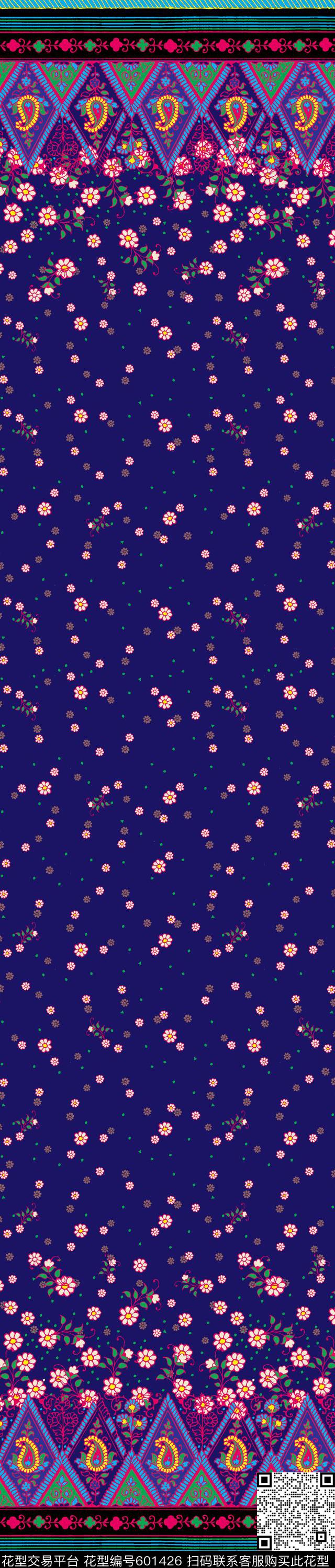 花卉佩斯利民族风传统印花华亿平台下载（图片编号: 601426） - 瓦栏（Walan）