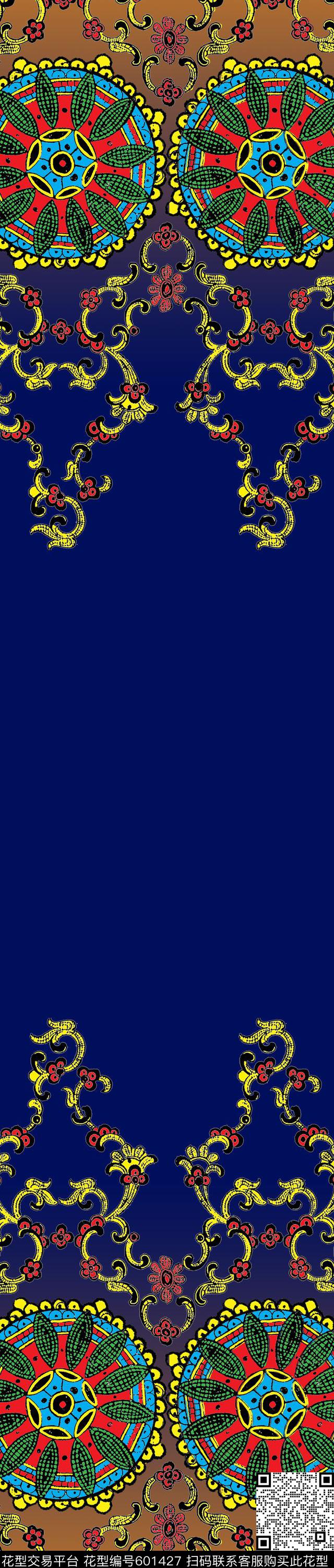 蕾丝民族风双边定位印花传统印花华亿平台下载（图片编号: 601427） - 瓦栏（Walan）