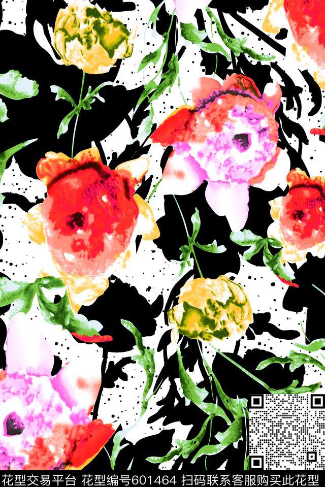 抽象几何清爽梦幻艺术平底立体手绘满版最新高清数码蕾丝民族中国风绣花珠宝肌理时尚潮

流大牌复古欧美风抽象女装水彩花卉女装裙数码印花华亿平台下载（图片编号: 601464） - 瓦栏（Walan）