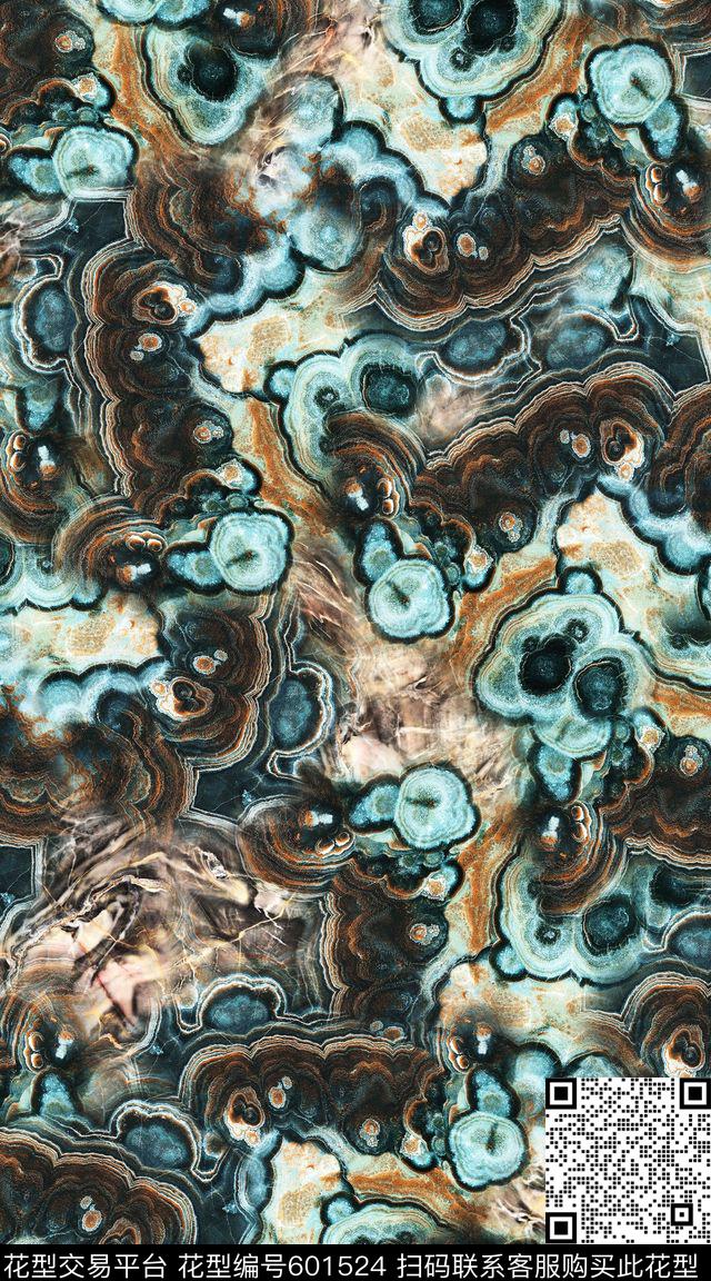 抽象纹理大理石数码印花华亿平台下载（图片编号: 601524） - 瓦栏（Walan）