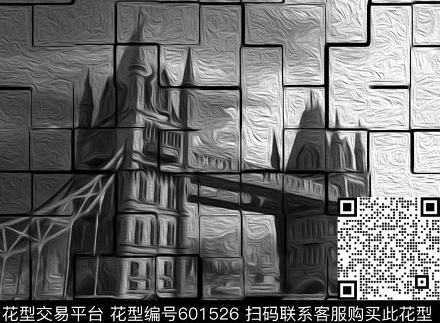 伦敦大桥数码印花华亿平台下载（图片编号: 601526） - 瓦栏（Walan）