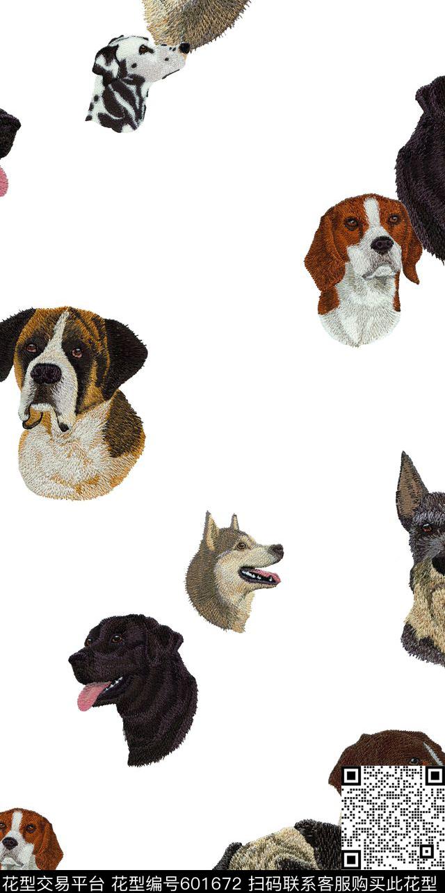 简单动物素色底。童装数码印花华亿平台下载（图片编号: 601672） - 瓦栏（Walan）