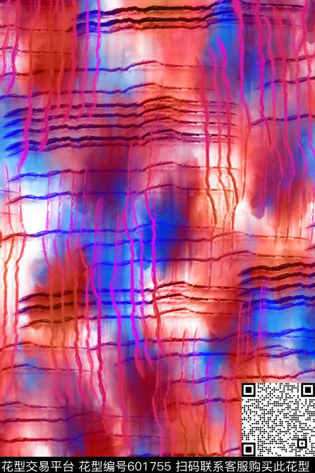 女装。几何。水彩数码印花华亿平台下载（图片编号: 601755） - 瓦栏（Walan）