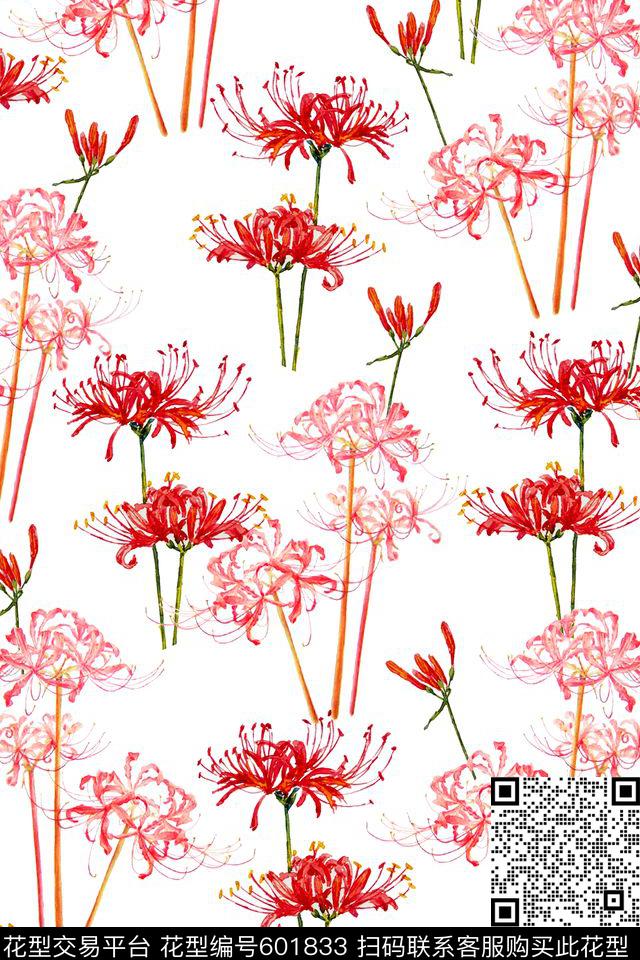 花朵花卉女装数码印花华亿平台下载（图片编号: 601833） - 瓦栏（Walan）