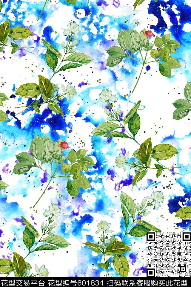 花朵花卉女装数码印花华亿平台下载（图片编号: 601834） - 瓦栏（Walan）