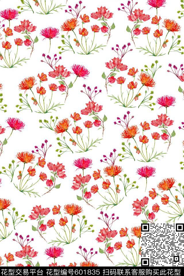 花朵花卉女装数码印花华亿平台下载（图片编号: 601835） - 瓦栏（Walan）