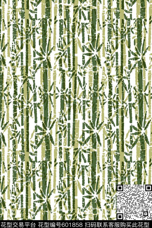竹子乱纹衬衫传统印花华亿平台下载（图片编号: 601858） - 瓦栏（Walan）