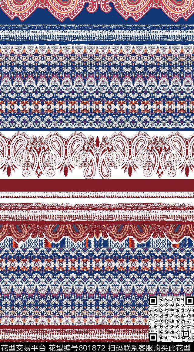 火腿纹佩斯里民族风传统印花华亿平台下载（图片编号: 601872） - 瓦栏（Walan）