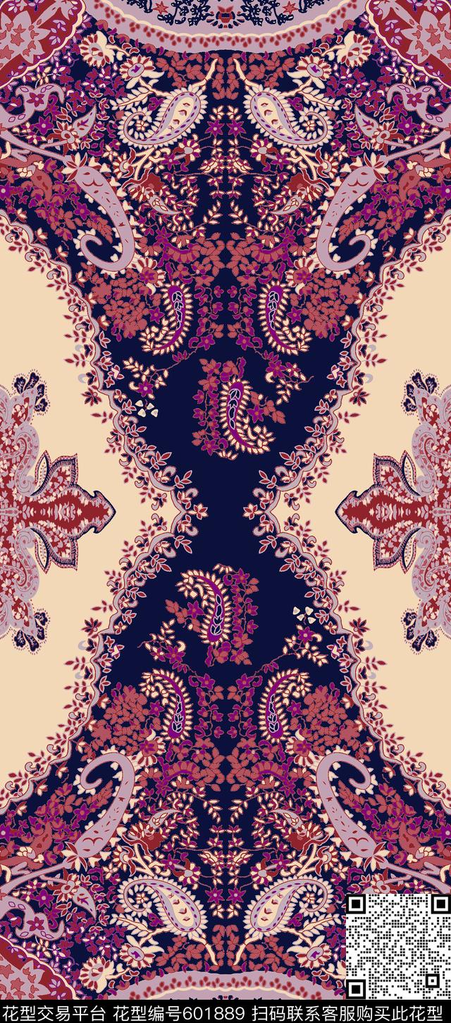 火腿纹佩斯里民族风传统印花华亿平台下载（图片编号: 601889） - 瓦栏（Walan）