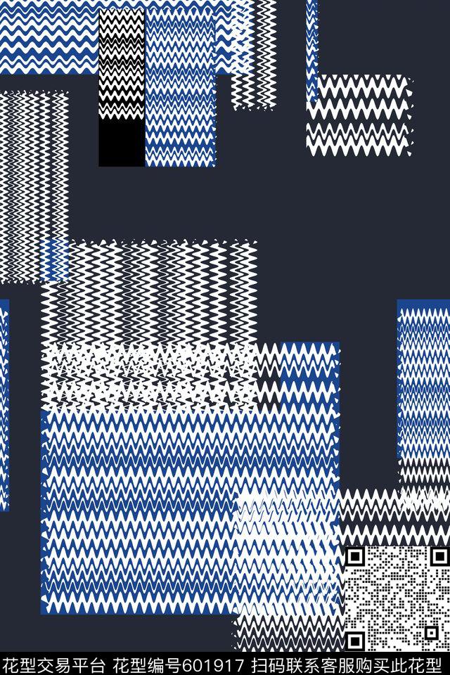 几何条纹大气。男装。传统印花华亿平台下载（图片编号: 601917） - 瓦栏（Walan）