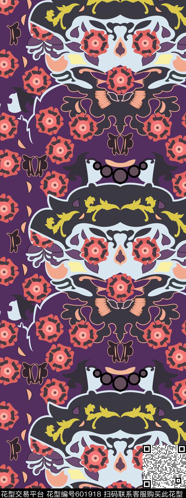 几何民族风复古传统印花华亿平台下载（图片编号: 601918） - 瓦栏（Walan）