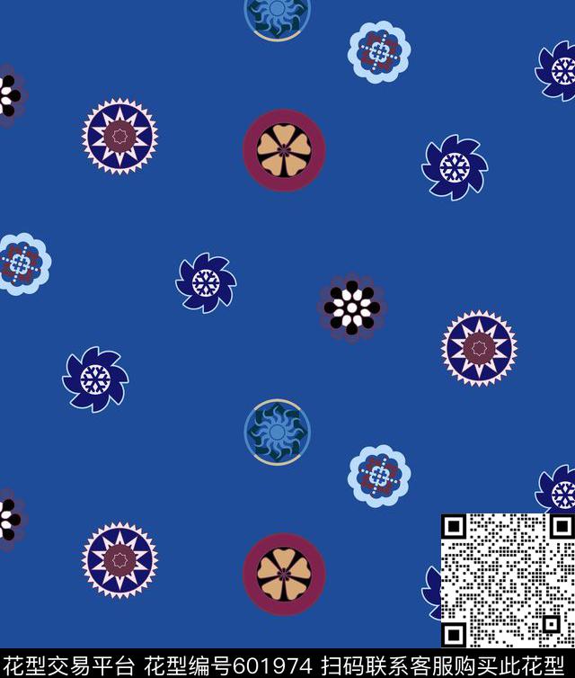 女装素色底跳接传统印花华亿平台下载（图片编号: 601974） - 瓦栏（Walan）