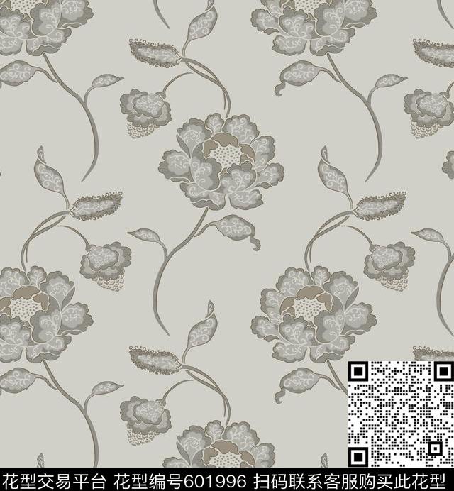 花卉传统印花华亿平台下载（图片编号: 601996） - 瓦栏（Walan）