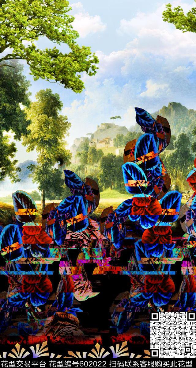 油画定位风景数码印花华亿平台下载（图片编号: 602022） - 瓦栏（Walan）