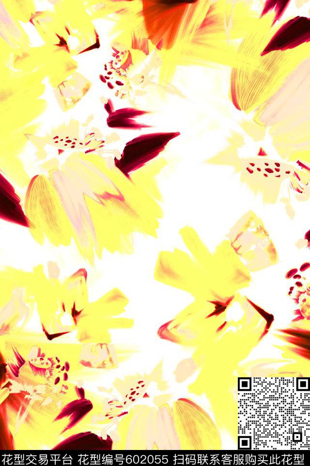 男女装面料欧美手绘数码印花华亿平台下载（图片编号: 602055） - 瓦栏（Walan）