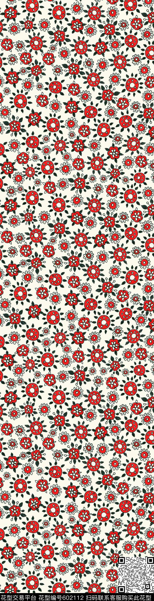 家纺床品花卉传统印花华亿平台下载（图片编号: 602112） - 瓦栏（Walan）