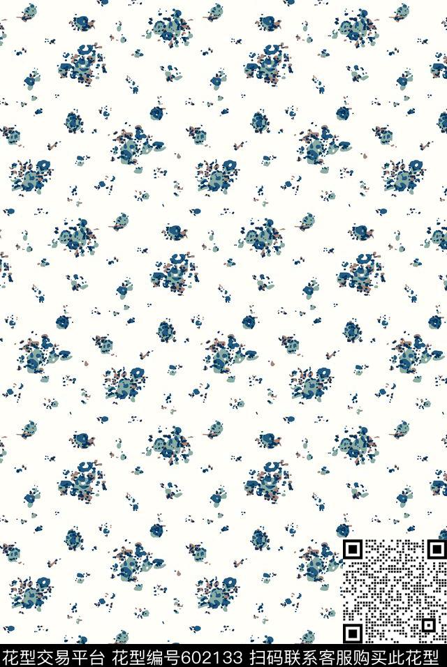 花卉印花抽象几何衬衫印花印花华亿平台下载（图片编号: 602133） - 瓦栏（Walan）